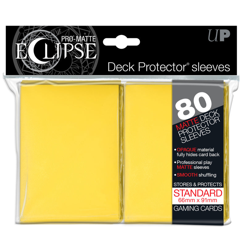 Ultra Pro - PRO-Matte Eclipse 80ct Matte Standard Deck Protector Sleeves: Yellow
