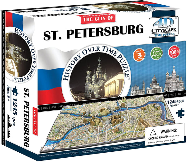 Puzzle - 4D Cityscape - History Over Time Puzzle: St. Petersburg (1245+ Pieces)