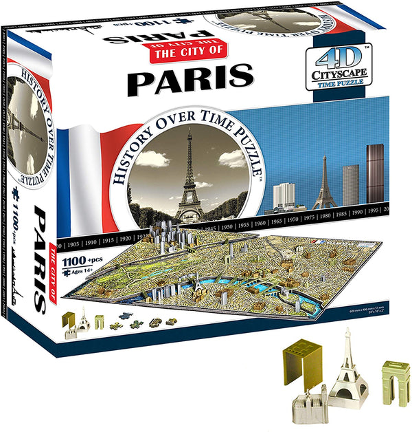 Puzzle - 4D Cityscape - History Over Time Puzzle: Paris (1174 Pieces)