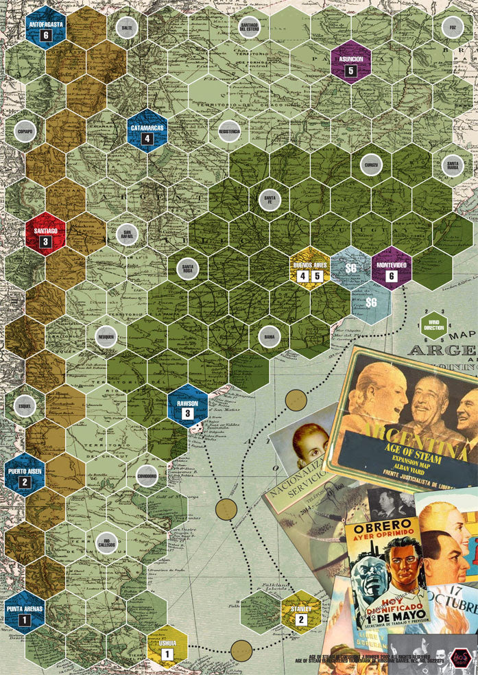 Age of Steam Expansion: Argentina / The French Riviera