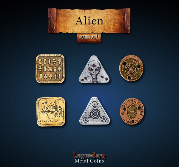 Legendary Metal Coins: Season 4 - Alien Coin Set (24 pcs)