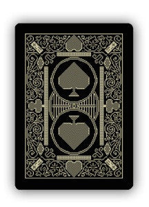 8-Bit Playing Cards Traditional Black and Gold Deck