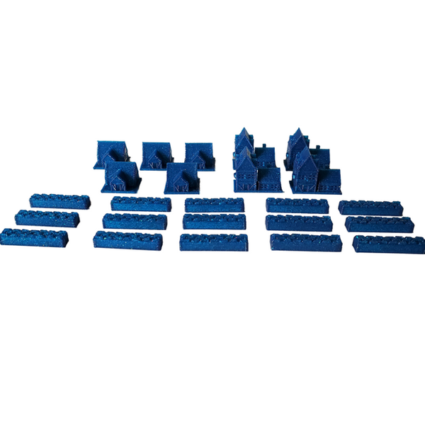 Top Shelf Gamer - [Limited Edition Color] 3D Printed Upgraded Tokens compatible with Catan™ - Blue Wonder (set of 24)