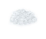 8mm Plastic Cubes: Set of 25 (Clear)