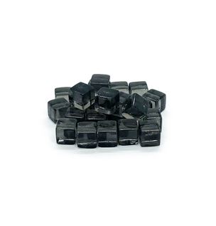 8mm Plastic Cubes: Set of 25 (Black)