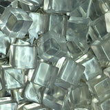 8mm Plastic Cubes: Set of 25 (Clear)