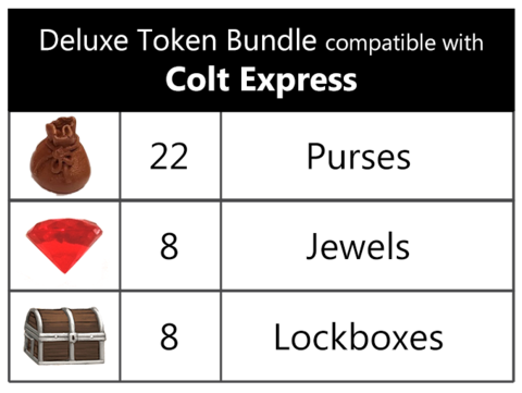 Top Shelf Gamer - Deluxe Token Bundle compatible with Colt Express™ (set of 38)