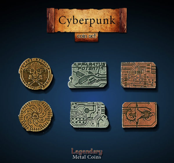 Legendary Metal Coins: Season 2 - Cyberpunk Coin Set (24 pcs)