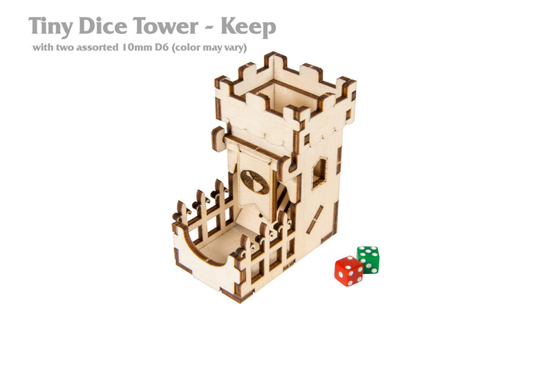 Broken Token - Tiny Dice Tower - The Keep (Tower and Two 10mm D6)