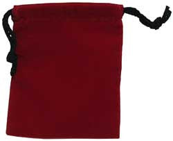 Cloth Dice Bag - 4'' x 5'' (Red)
