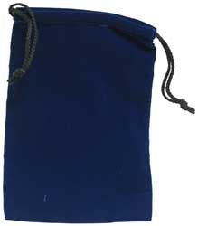 Cloth Dice Bag - 6'' x 9'' (Blue)