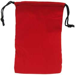 Cloth Dice Bag - 6'' x 9'' (Red)
