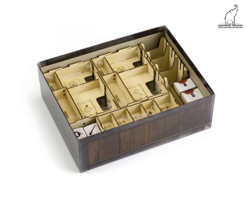 Gaming Trunk - Lion Jaws Organizer compatible with Gloomhaven: Jaws of the Lion (Natural Unstained)