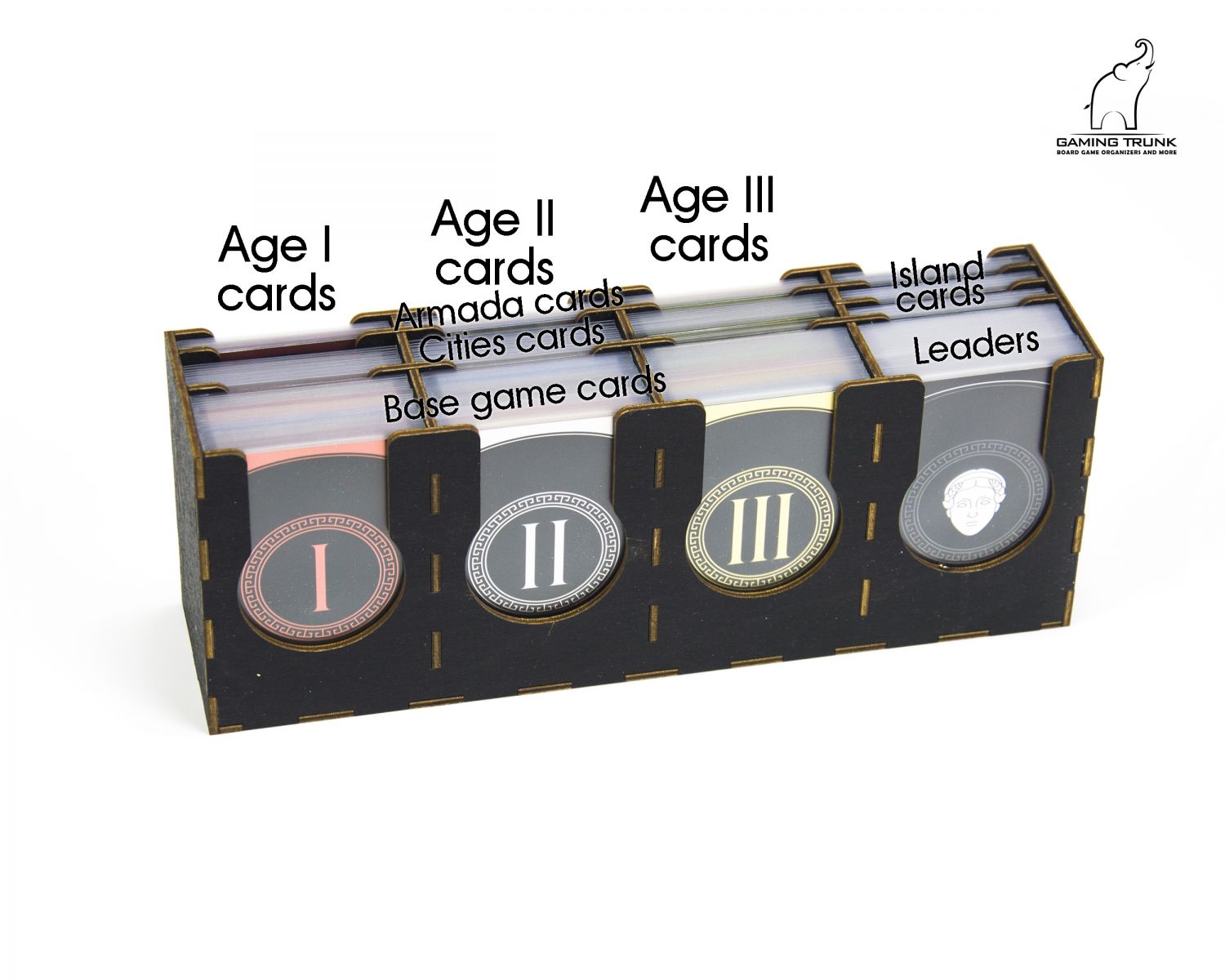 Gaming Trunk - Wonderment Organizer 2nd Edition for 7 Wonders (Second Edition) (Black)