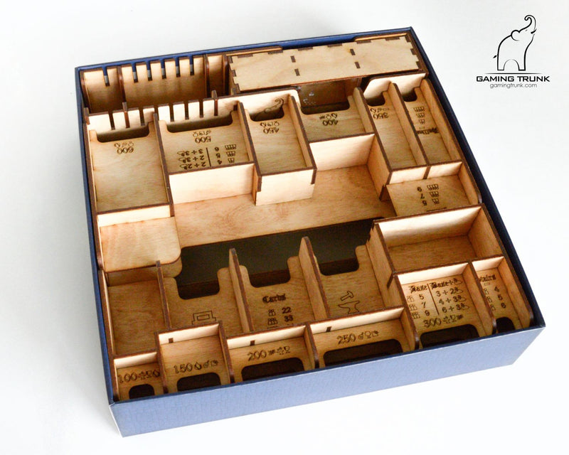 Gaming Trunk - Mad King Organizer for Castles of Mad King Ludwig (Walnut)