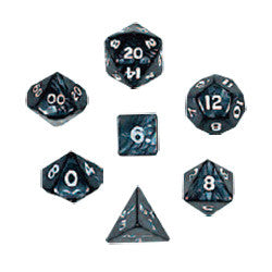 Dice Set - Pearlized Polyhedral 7pc - Charcoal