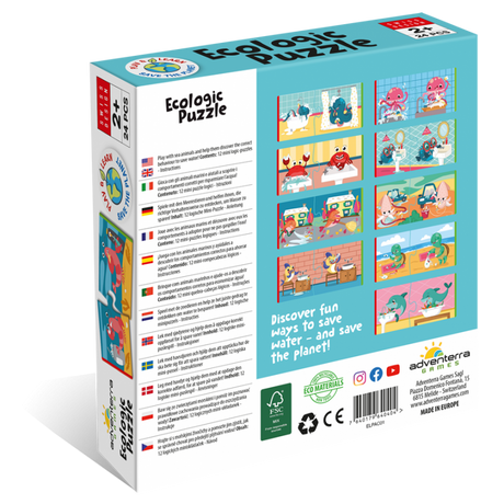 Puzzle - Adventerra Games - Ecologic Puzzle: Saving Water (24 Pieces)