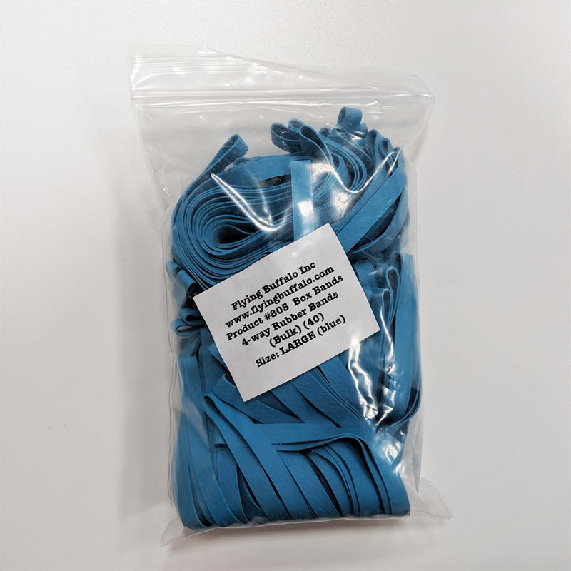 Board Game Box Rubber Bands 10" (Large Blue 40 pk)
