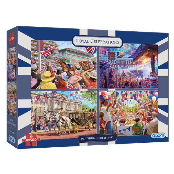 Puzzle - Gibsons - Jubilee Royal Celebrations (4x500 Pieces)