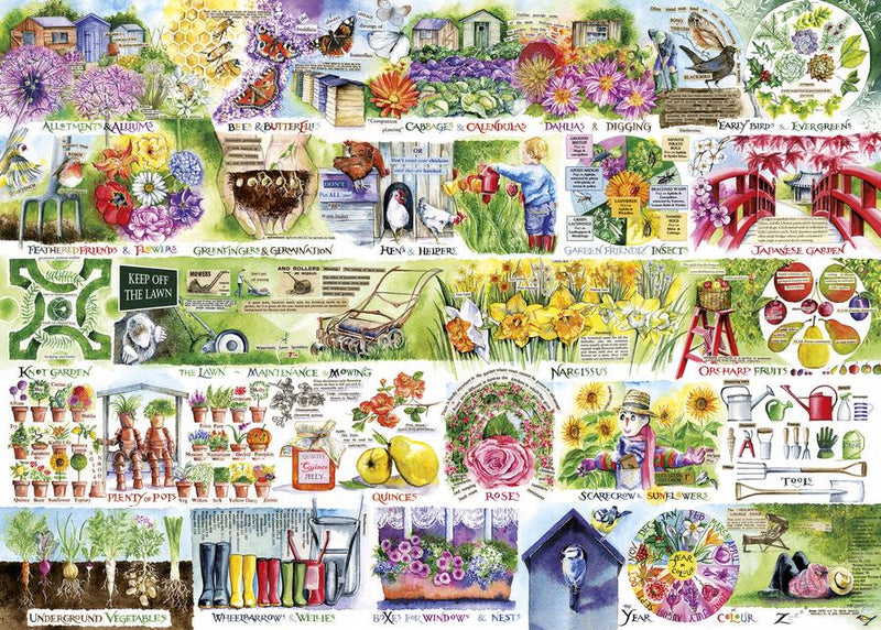 Puzzle - Gibsons - Wheelbarrows & Wellies (1000 Pieces)