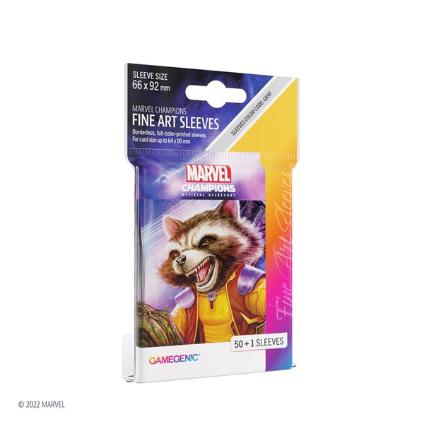 Gamegenic - Marvel Champions Fine Art Sleeves - Rocket Raccoon (50ct)