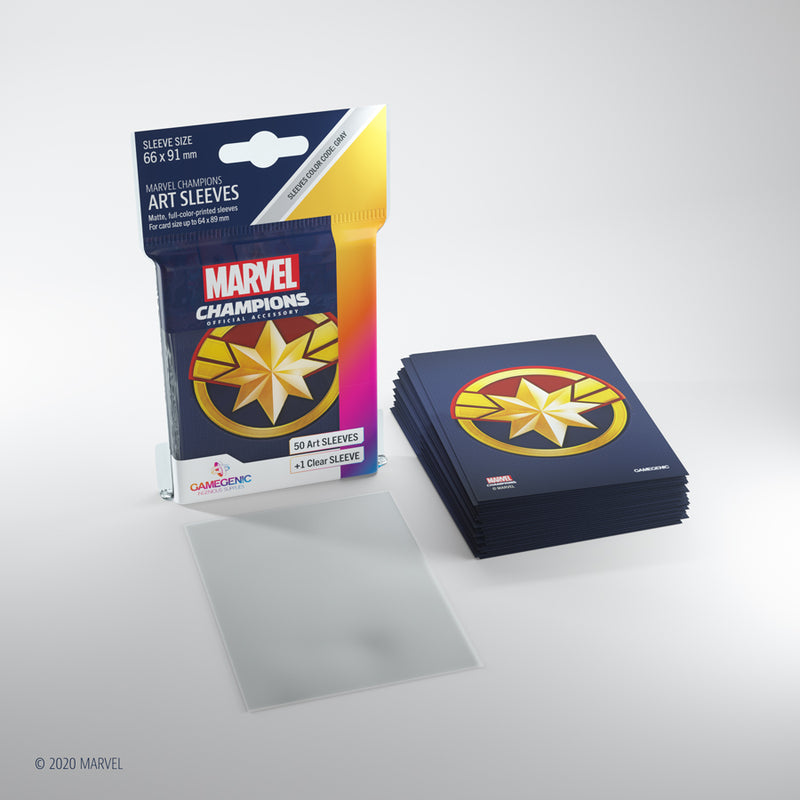Gamegenic - Marvel Champions Art Sleeves - Captain Marvel (50ct)