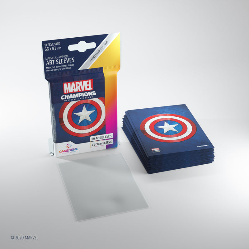 Gamegenic - Marvel Champions Art Sleeves - Captain America (50ct)