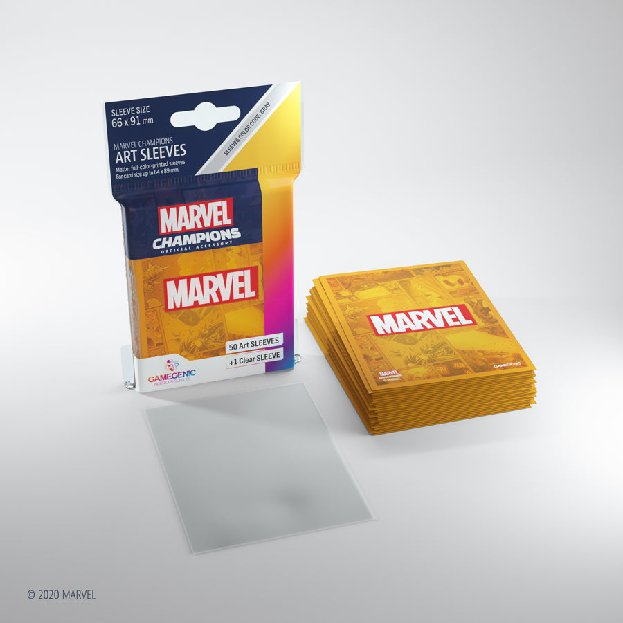 Gamegenic - Marvel Champions Art Sleeves - Marvel Orange (50ct)