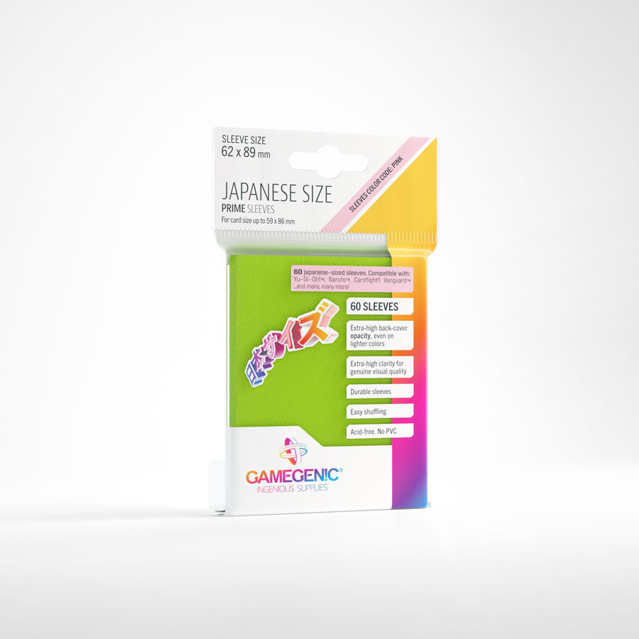 Gamegenic -  Japanese Size Prime Sleeves - Lime (60ct)