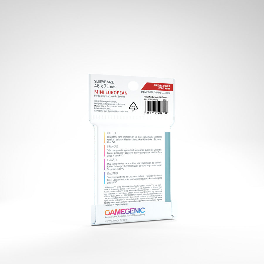 Gamegenic - Prime Mini European-Sized Sleeves (50)