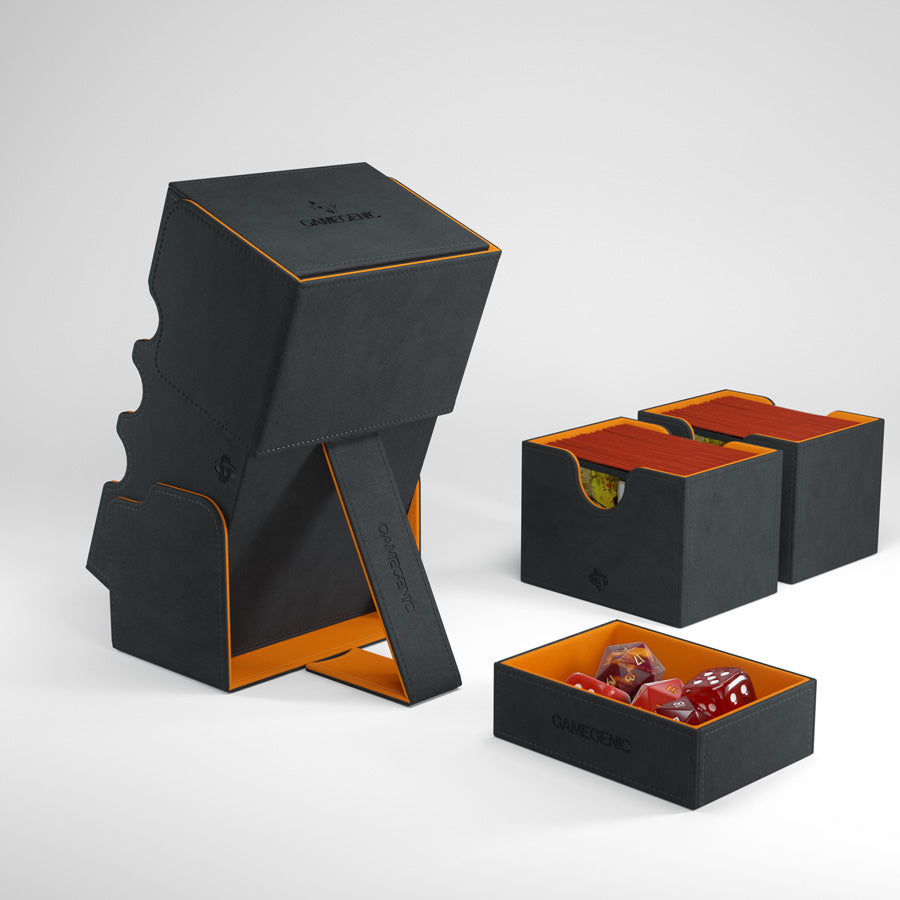 Gamegenic: Stronghold XL Convertible Deck Box Exclusive Edition - Black / Orange (200ct)