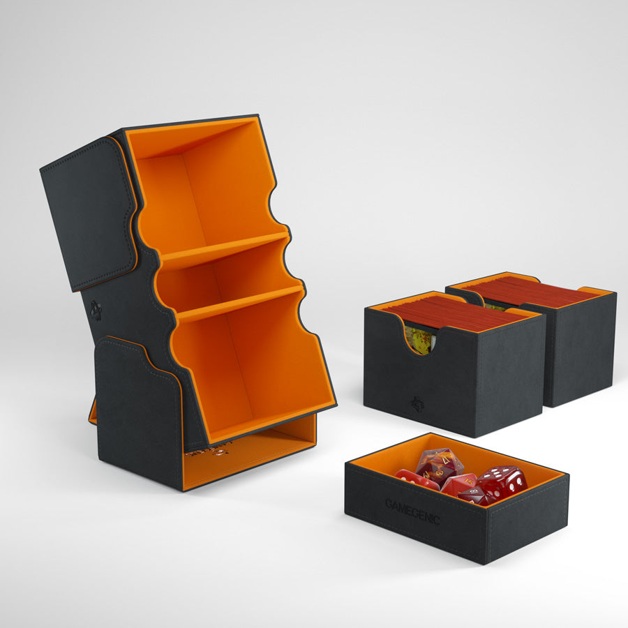 Gamegenic: Stronghold XL Convertible Deck Box Exclusive Edition - Black / Orange (200ct)