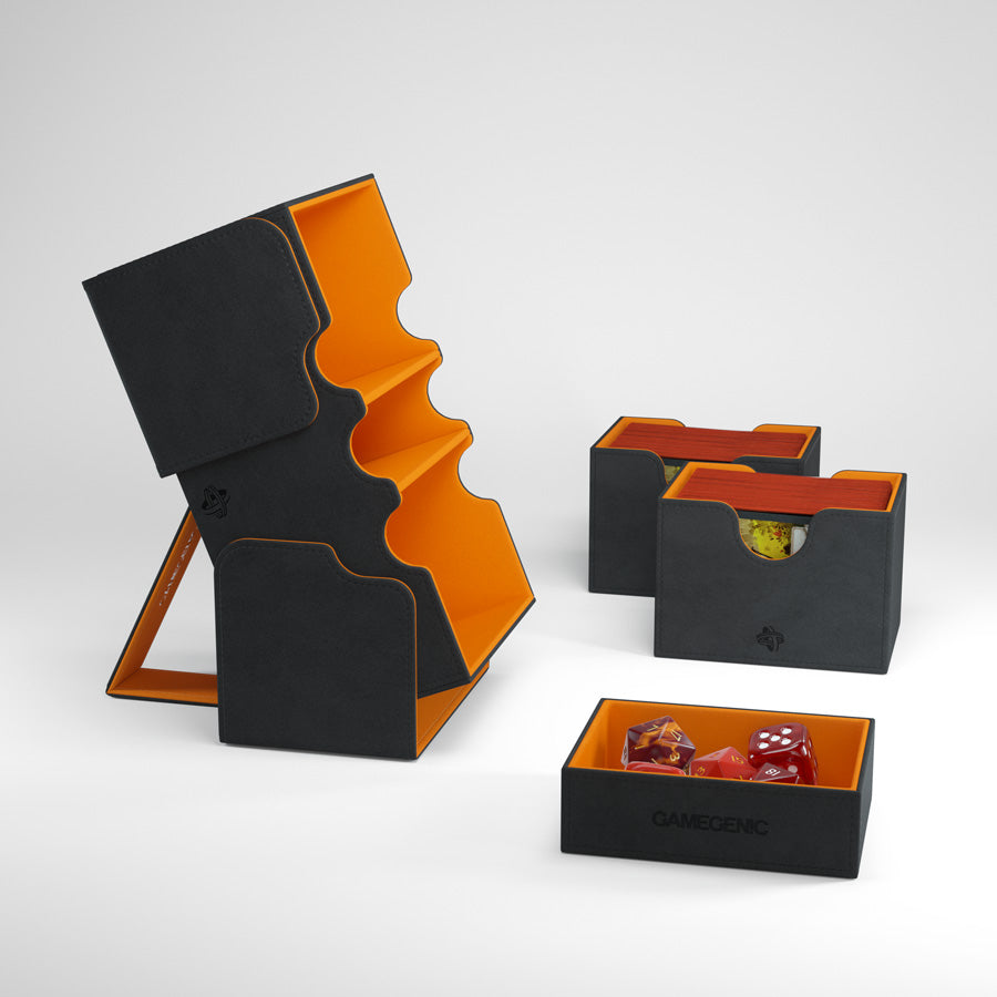 Gamegenic: Stronghold XL Convertible Deck Box Exclusive Edition - Black / Orange (200ct)