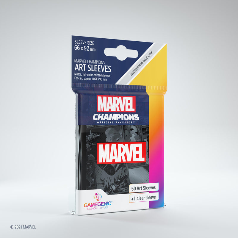 Gamegenic - Marvel Champions Art Sleeves - Marvel Black (50ct)