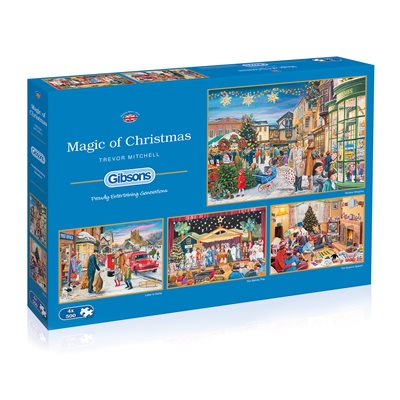 Puzzle - Gibsons - Magic of Christmas (4 Puzzles) (500 Pieces)