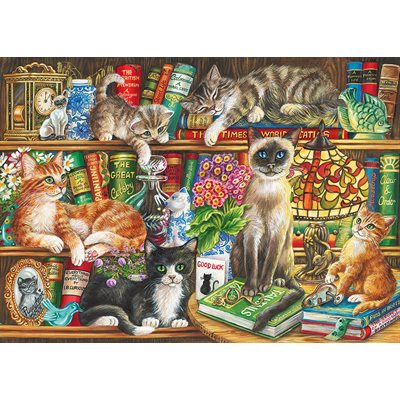 Puzzle - Gibsons - Puss In Books (1000 Pieces)