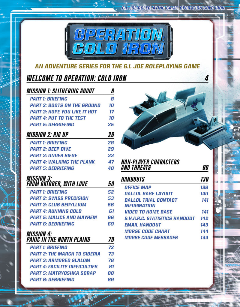 G.I. JOE Roleplaying Game - Operation Cold Iron Adventure Book