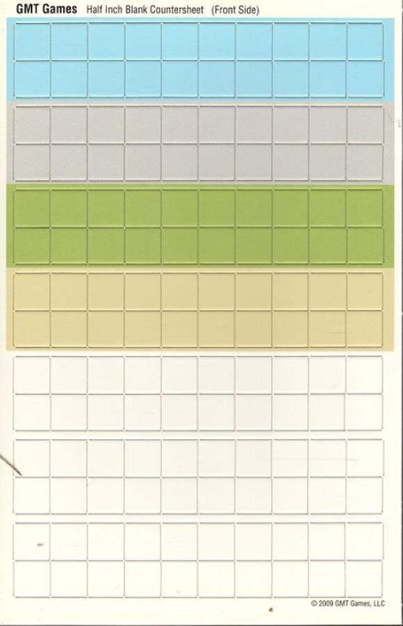 Blank Counter Sheet 1/2 inch (Multi-Colored)