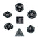Dice Set - Glitter Polyhedral 7pc - Black