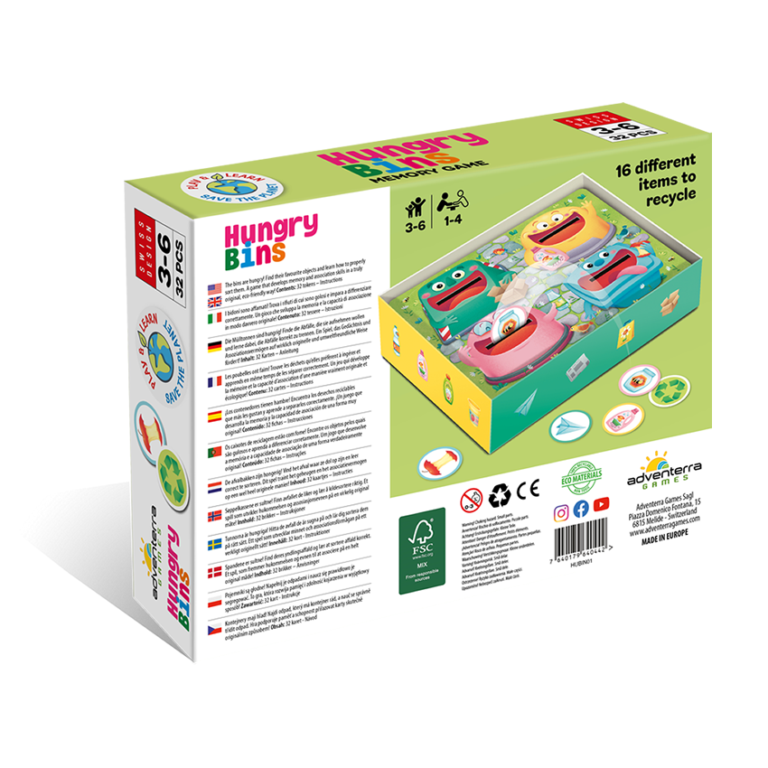 Hungry Bins: Learn to Recycle (32 Pieces)