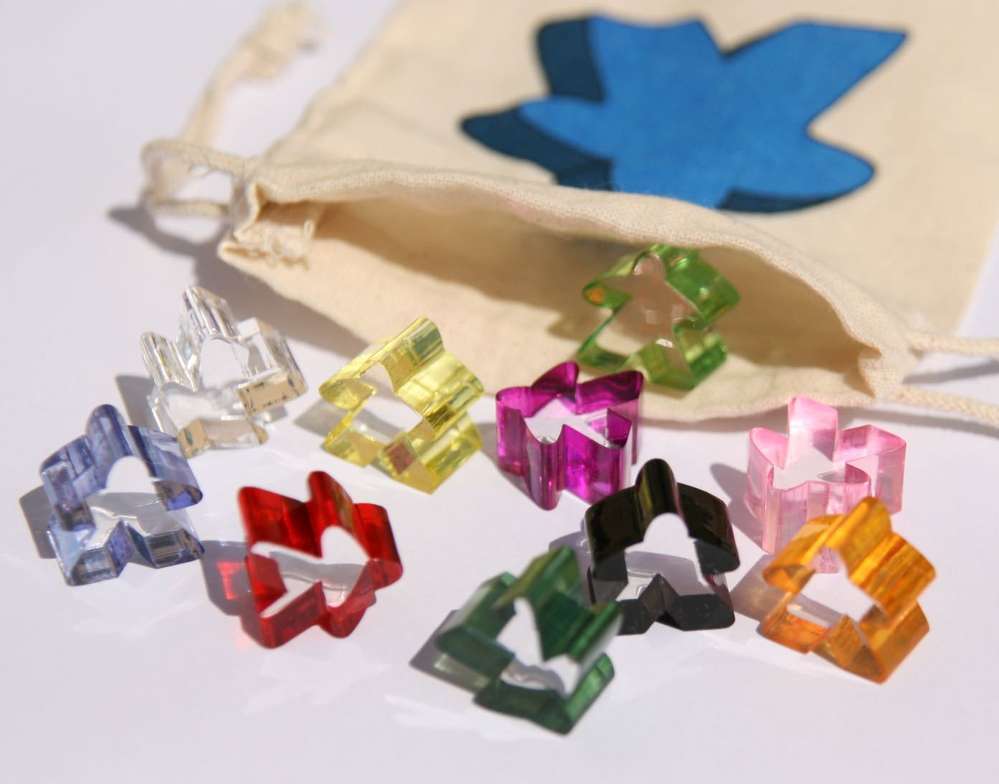Carcassonne: Meeple - Set of 10 (Transparent Pink)