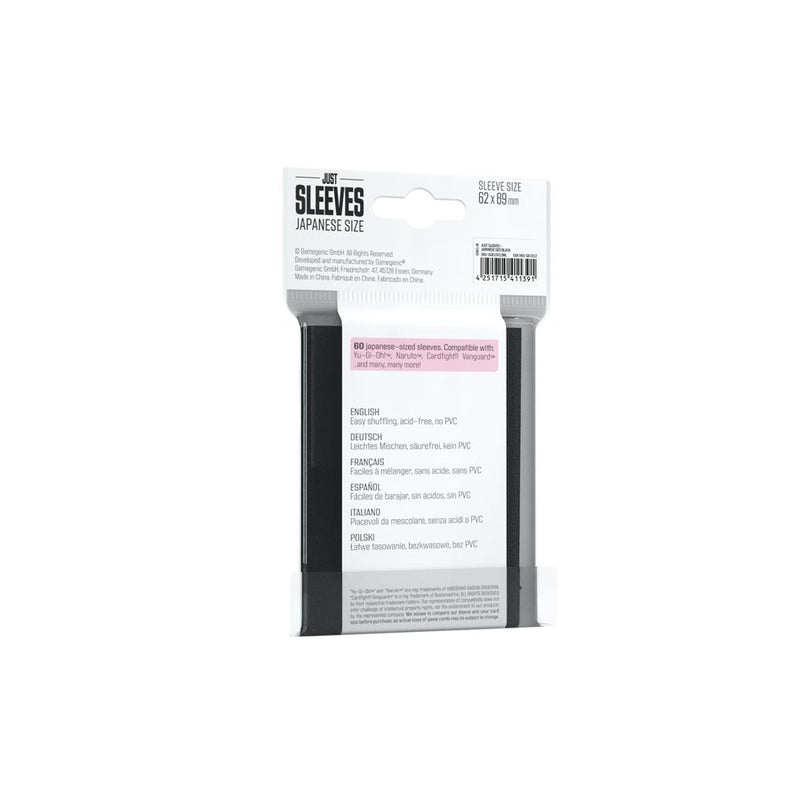 Just Sleeves: Japanese Size - Black (60ct)