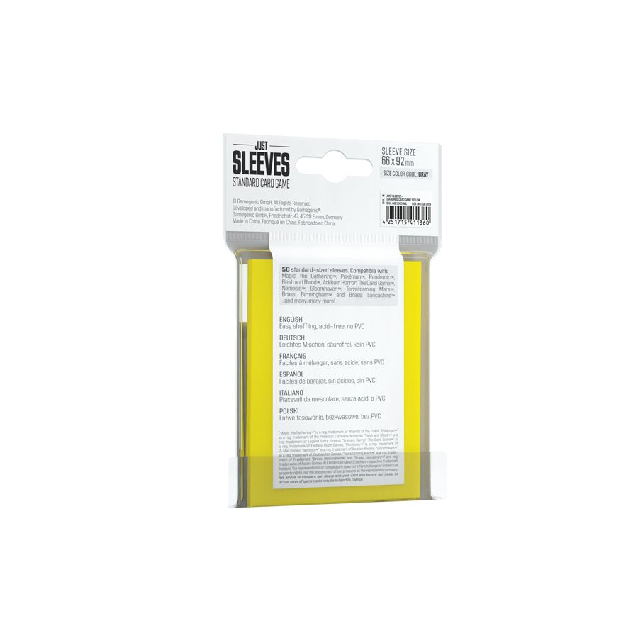 Just Sleeves: Standard Card Game - Yellow (50ct)
