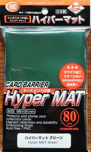 KMC Card Barrier: Hyper Matte Sleeves - Green (80)