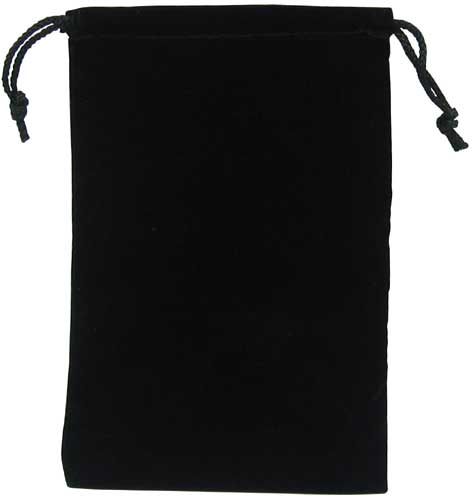 Dice Bag - Microsuede Black (6" X 9")
