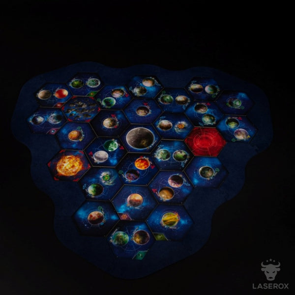 Laserox - Twilight Imperium Map Frame (3 Player Module) (Black)