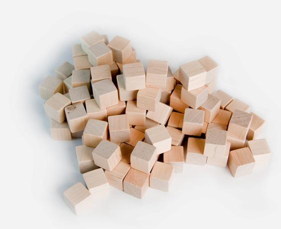 Mayday - Wood Cubes 10mm - Natural (100ct)