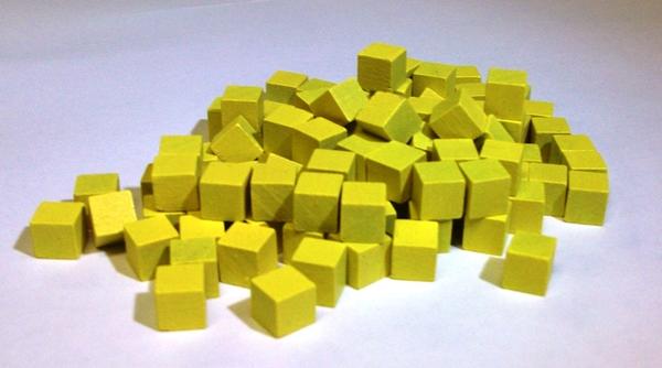 Mayday - Wood Cubes 8mm - Yellow (100ct)
