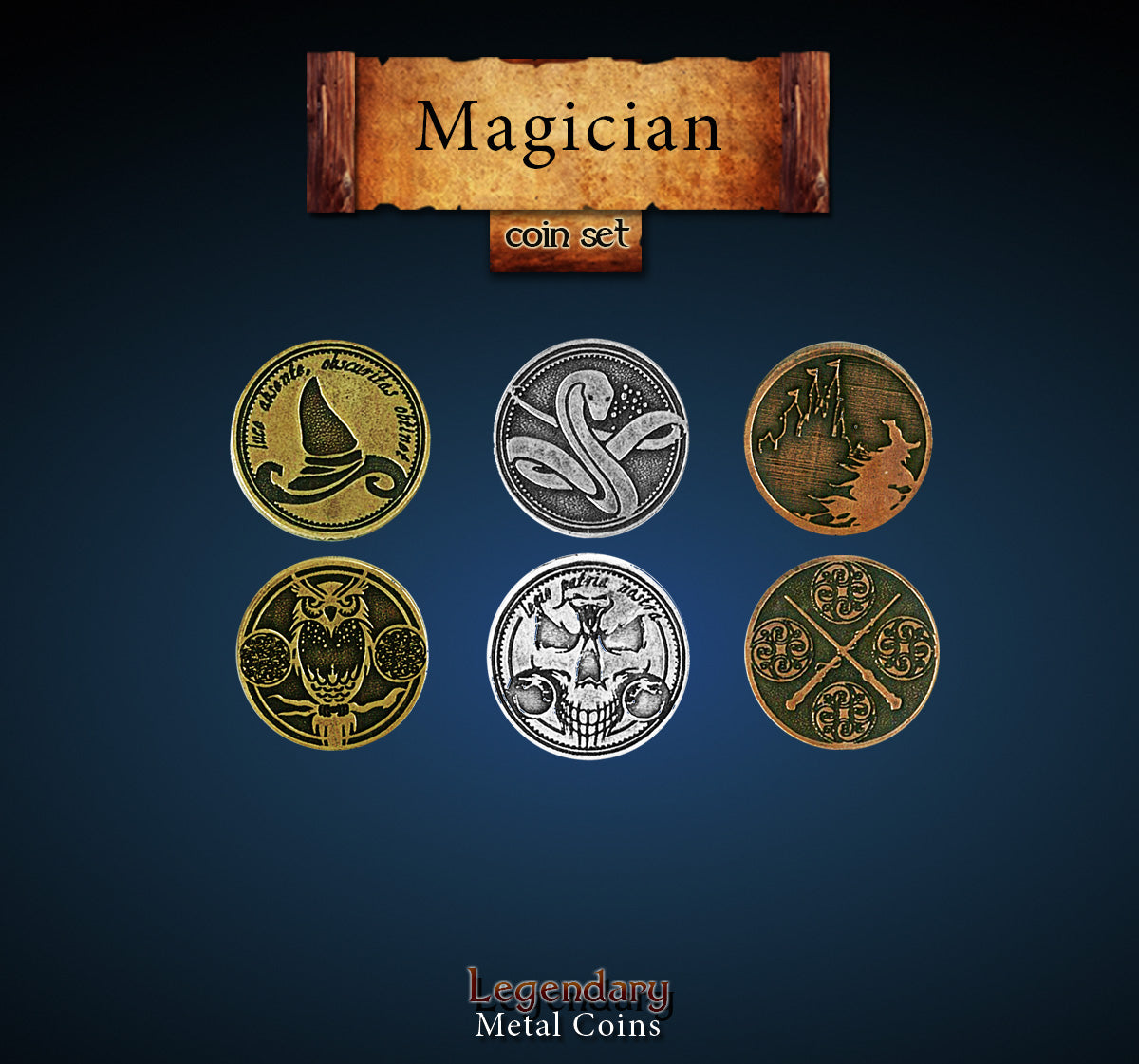 Legendary Metal Coins: Season 5 - Magician Coin Set (24 pcs)