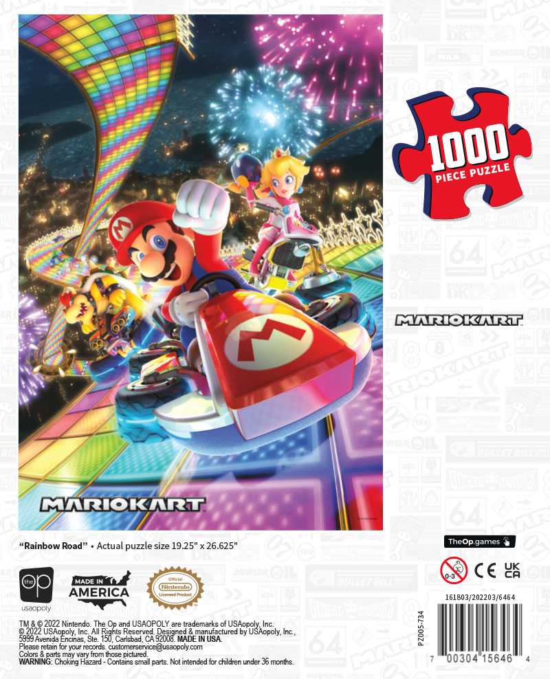 Puzzle - USAopoly - Mario Kart "Rainbow Road" (1000 Pieces)